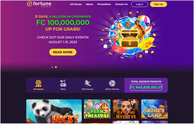 Fortune Coins Casino – Excellent for Progressives & Fish Games