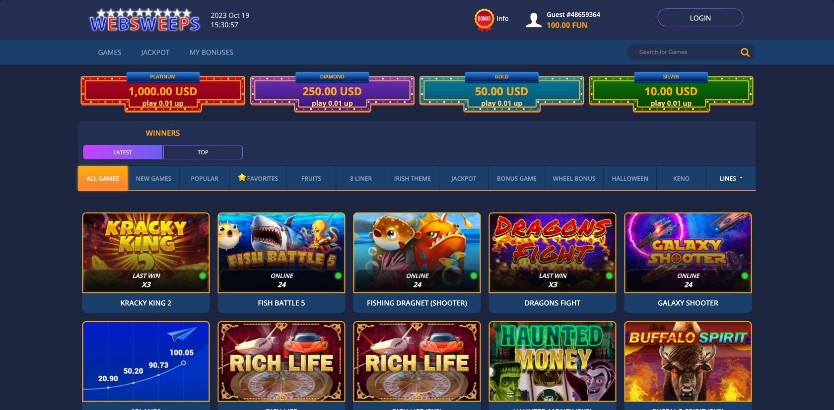 websweeps casino website